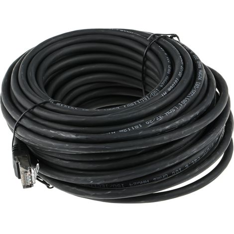 Câble cat 6 Avec connecteur / , FTP, gaine LSZH Noir, 15m ( Prix pour 1 ) (1/3)