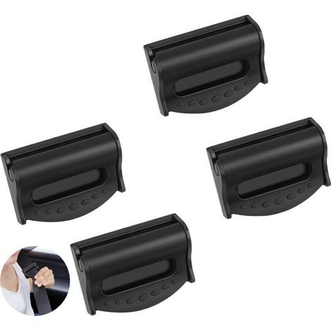 4PCS Ajusteur De Ceinture De SéCurité De Voiture,pince ceinture de sécurité voiture,Clip de RéGlage ceinture de sécurité pour adultes et enfants (1/4)