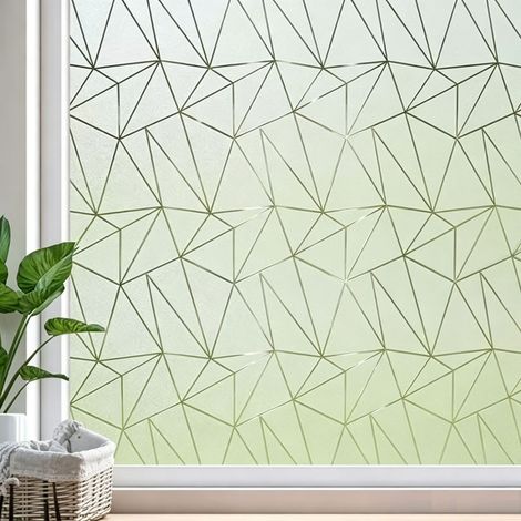 Film d'intimité pour fenêtre en verre dépoli-Autocollant décoratif pour fenêtre de salle de bain -Bloque la chaleur 45 x 100 cm pour La Maison Bureau (1/5)
