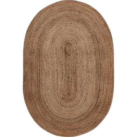 Teppich DEMIRCI Beige 100 x 150 cm Jute