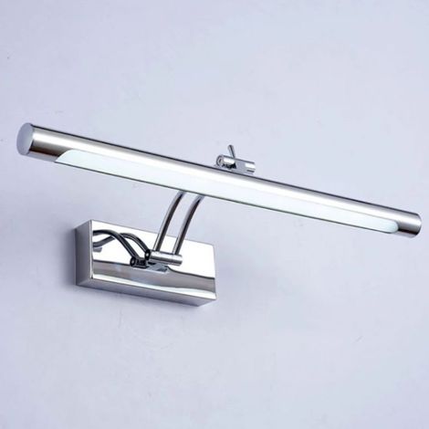 Applique murale LED argentée pour miroir, éclairage pour armoire de toilette, applique murale anti-humidité et anti-buée pour salle de bain et toilettes, style nordique, lampe pour miroir de coiffeuse (1/5)