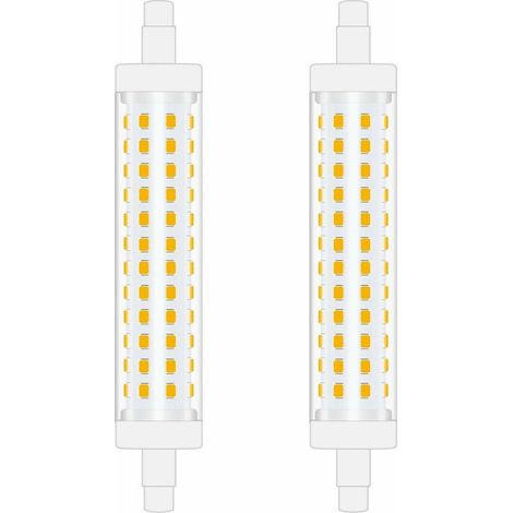 118mm R7S Ampoule LED 10W Blanc chaud 2700K linéaire projecteur à double extrémités remplacement de l’ampoule halogène 100W parfait pour chambre, salle de bain Non-Dimmable 2pcs (1/5)