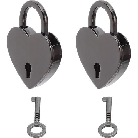 cadenas en forme de cœur en alliage métallique gris foncé (1/5)