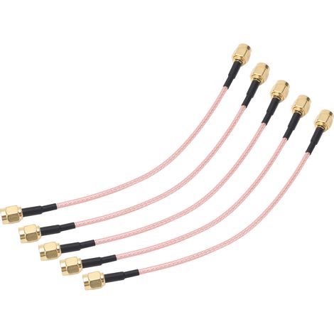 5 Stück HF-Koaxialkabel SMA-J auf SMA-J Audiostecker 2 geschirmte Verlängerungskabel TFL-316-48 (1/5)