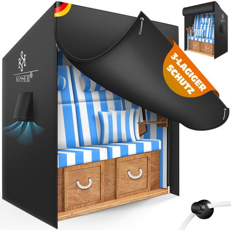 KESSER® copertura per sedia da spiaggia, 600D - 155 cm, nero (1/5)