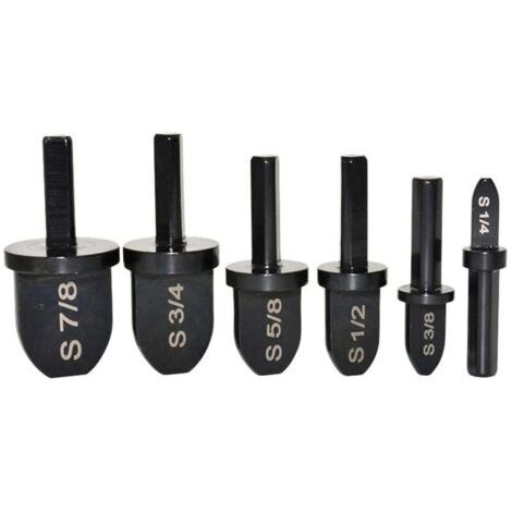 6pcs ensemble de forêts d'outil de sertissage, forêt d'outil de sertissage de tuyau en cuivre manuel - Expanseur de forêt en acier à roulement avec 7/8", 3/4", 5/8", 1/2", Embout 3/8", 1/4"