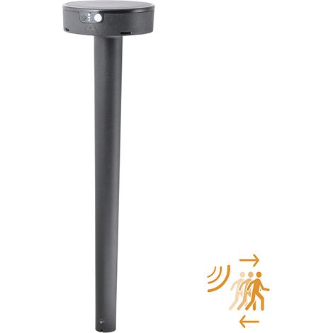 Pincho de exterior fiorina 2w led 4000k c/sensor movimiento y panel solar ip55 al.78xd.16cm negro