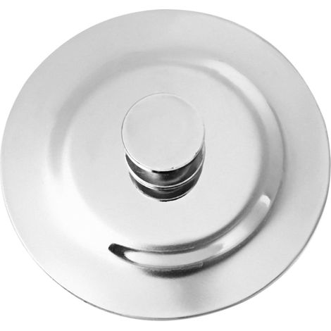 Bouchon vidange lavabo - inox - anti-fuite - attrape-cheveux (1/5)
