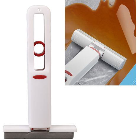 Mini balai-serpillère, balai-serpillère de bureau, balai-serpillère éponge pour cuisine ou salle de bain, balai-serpillère portable mains libres pour vitres. (1/5)