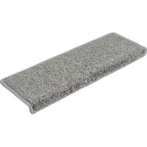 Maison Exclusive - Tappetini per scale 20 pz 65x21x4 cm Grigio Bordo rettangolare