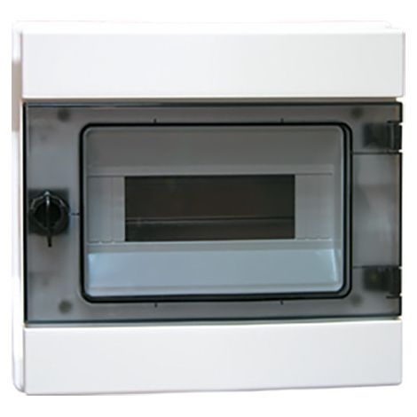 Quadro di distribuzione per montaggio superficiale RH-1x8 IP65, online 1000V CC, per moduli fotovoltaici. (1/4)