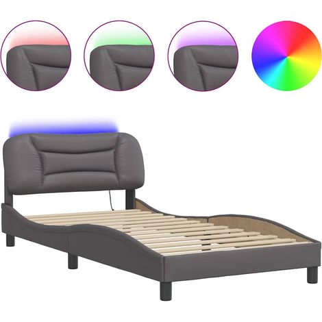 Maison Exclusive - Giroletto con LED senza Materasso Hvar Grigio 100x200 cm (1/5)