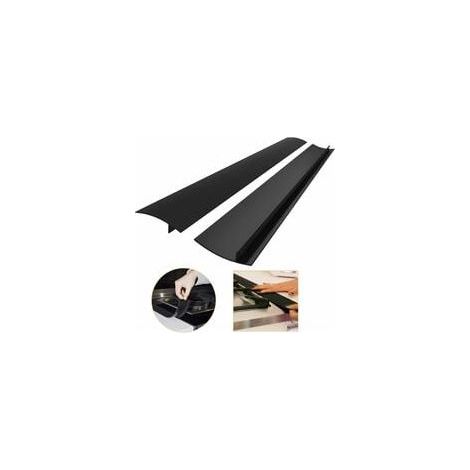 Set mit 2 Küchenarbeitsplatten-Kantenleisten, 25 Zoll/63 cm, Silikon-Kochfeld-/Arbeitsplatten-Fugenabdeckung, lange Füllleiste zum Abdichten von Flüssigkeiten zwischen Arbeitsplatte (1/5)