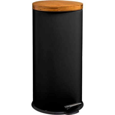 Poubelle de Cuisine 30L Baltik 5FIVE Simply Smart en Bambou et Noir (1/10)