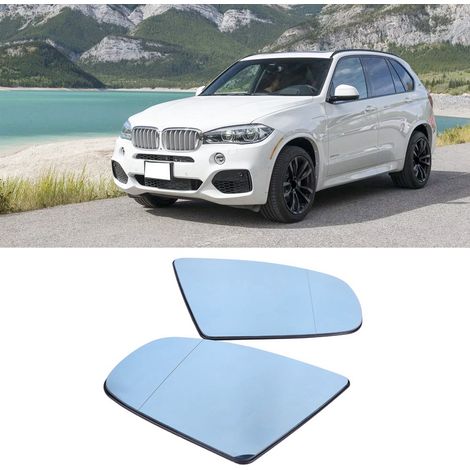 1 Paire Rétroviseurs Latéraux Chauffants Gauche et Droite pour BMW X5 E70 2008-2013, Verre Bleu (1/5)