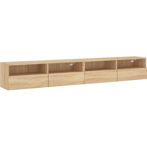 Meubles TV muraux 2pcs Armoires TV suspendues - chêne sonoma 100x30x30cm bois ingénierie fr2749 - Maison La Vie