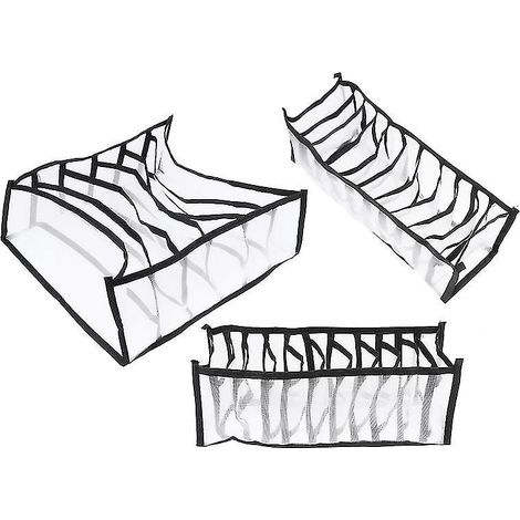 Boîte de rangement en tissu 3 pièces