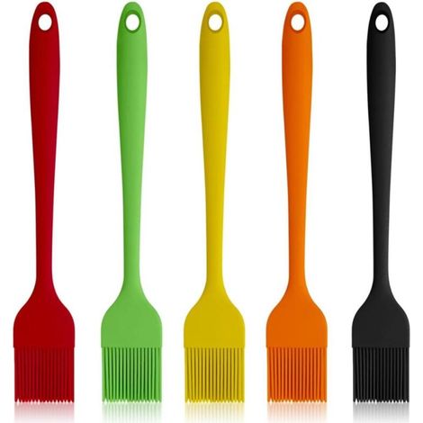 Set de 5 pinceaux à huile de cuisine, ustensiles de pâtisserie et barbecue, 21,5 x 3,5 cm (1/4)