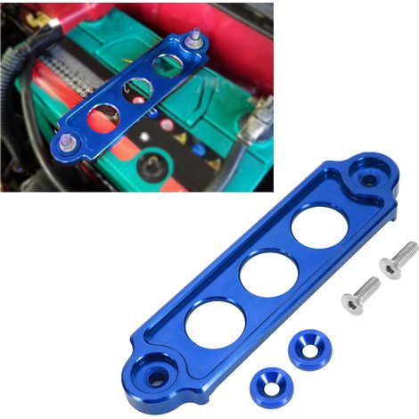 14 cm lange Batteriehalterung aus Aluminiumlegierung, universelle 3-Loch-Klemmhalterung, blaue Farbe (1/5)