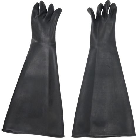 Guantes de látex para chorro de arena de 65 cm (25,6 pulgadas), protección contra desgaste para aplicaciones industriales -Crezuo