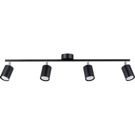 Plafonnier rail spot moderne 4xGU10 noir Fjello Pure (1/5)