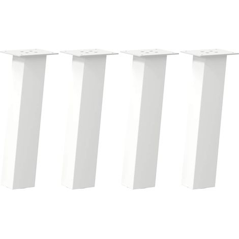 Maison Exclusive - Couchtischbeine 4 Stk. Weiß 30 cm Stahl