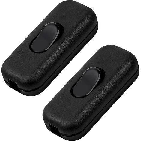 2 Piece Bedside Lamp Switch, Lamp Switch Two-Pole Switch for Table Lamp, Bedside Lamp, 60 x 26 x 15 (Black) (1/5)