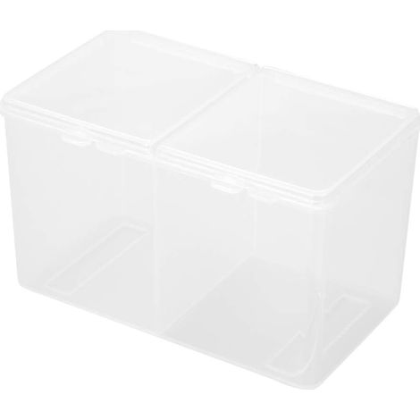 Aufbewahrungsbox mit 2 Fächern für Stempel, Glitzer, Nagellack, Nadeln und Wimpern – präzise Organisation