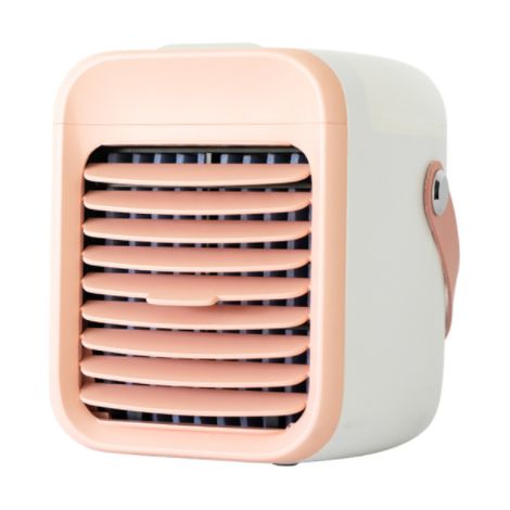1 Mini ventilateur, USB 2000 mAh, 3 vitesses, veilleuse LED 7 couleurs, humidificateur 500 ml, bureau maison (1/5)