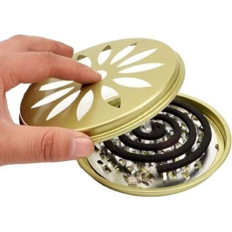 SHINING HOUSE Encens anti-moustique, porte-bobine anti-moustique, porte-encens en spirale, porte-bobine anti-moustique portable, porte-encens anti-moustique, voyage de camping en famille (1/4)