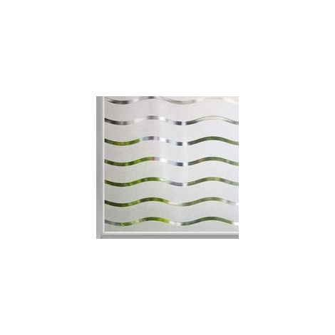 Film Vitre Dépoli Vagues Intimité Anti-UV Sans Colle Electrostatique Décoration Fenêtre Maison Bureau Cuisine 60x200cm (1/4)