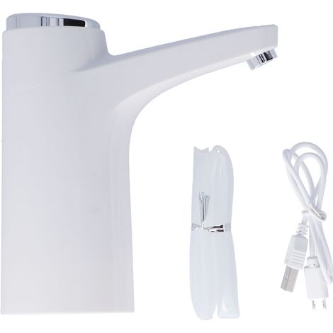 Pompe à eau électrique rechargeable USB, distributeur de bouteille d'eau intelligent blanc pour la maison et le bureau. (1/5)