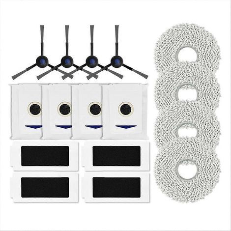 Pour robot T30 Pro Omni : brosse latérale de rechange, filtre HEPA, lingette de nettoyage, sac à poussière, pièces détachées et accessoires (1). (1/5)