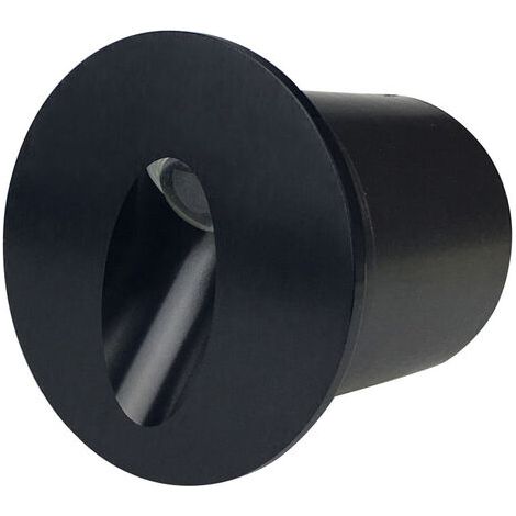 Balise LED Extérieure 3W Encastrable au Mur Ronde Bombée Wabi Noire Blanc Neutre 6000K (1/5)