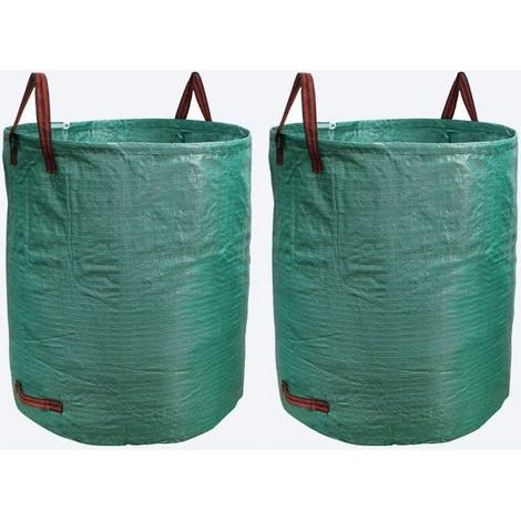 Garden Waste Bags Set of 2, 272L - Waterproof, Durable, Reusable for Green Waste - 499