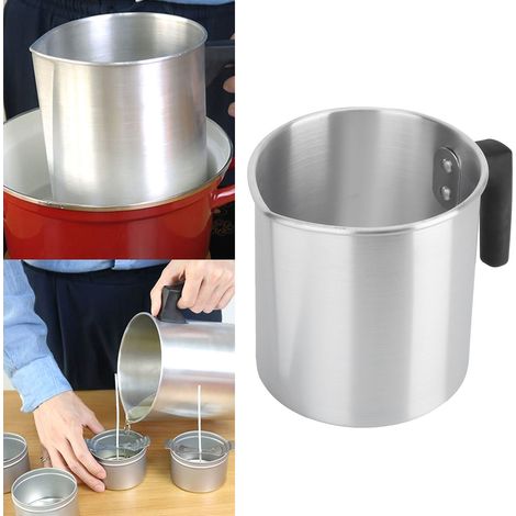 Ce pot à fondre la cire/four à bougies de 1,2 L au design en forme de bec d'aigle est idéal pour la fabrication de bougies, de bonbons, de savons, la fonte de chocolat et le moussage du lait. (1/5)
