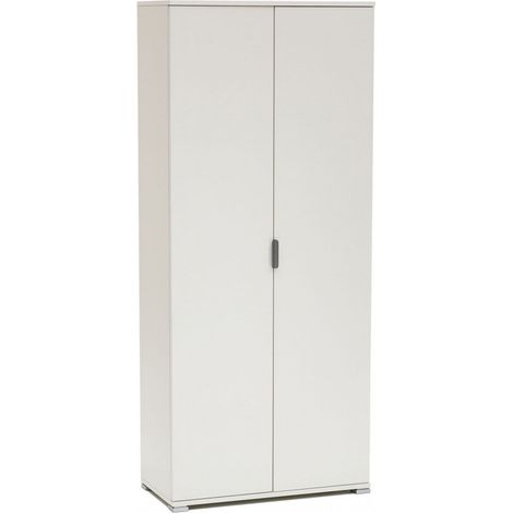 Armadio 2 Ante 75x38x174 h cm in Truciolare bilaminato Bianco (1/3)