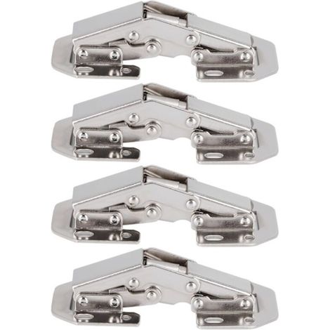 Set mit 4 Schranktürscharnieren – Scharnierset vom Typ „Brücke“, geeignet für Schränke, Kleiderschränke und andere Möbel. (1/5)
