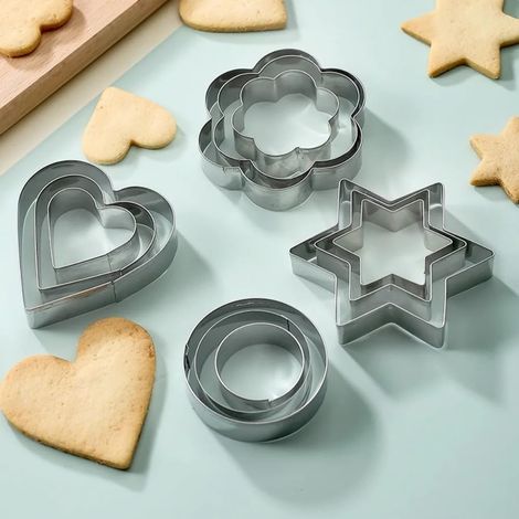 Lot de 3 Emporte-pièces Acier Inoxydable Étoile 4,5,6,5cm Pâtisserie Biscuit Décoration (1/5)
