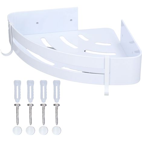Organisateur de Douche Angulaire en Alliage d'Aluminium, Résistant à la Rouille, Installation Facile, Rangement pour Coin de Douche (1/5)
