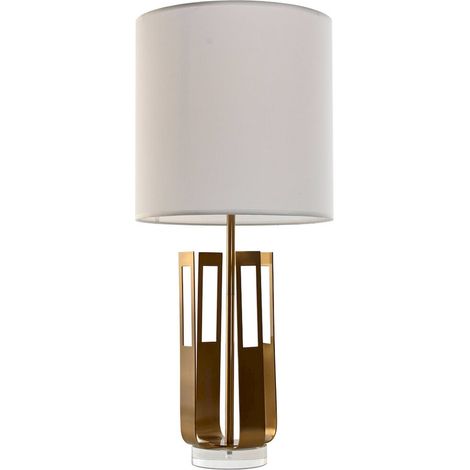 Lampe de salon chic finition dorée style moderne - Doré satiné finition élégante (1/5)