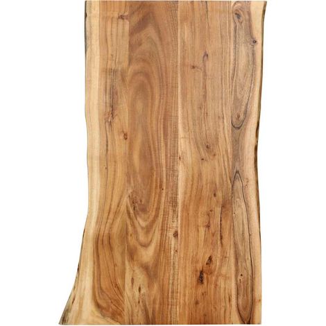 Plateau de table en acacia massif, bords vivants, 100 x 50-60 cm, épaisseur 25 mm - PANGIVO