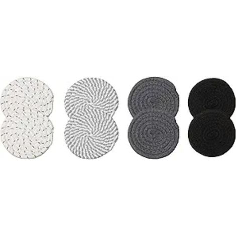 Estos versátiles posavasos pueden añadir un toque de elegancia a cualquier decoración interior (serie gris y negra, 1 juego). (1/5)
