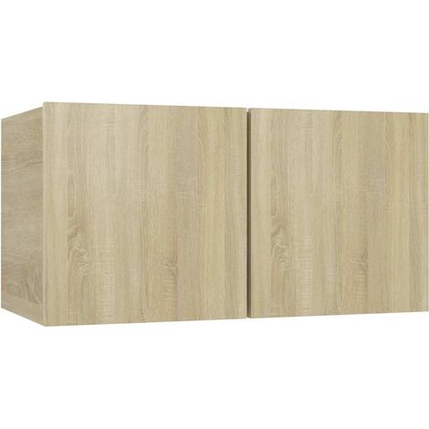Maison Exclusive - TV-Hängeschrank Sonoma-Eiche 60x30x30 cm (1/5)