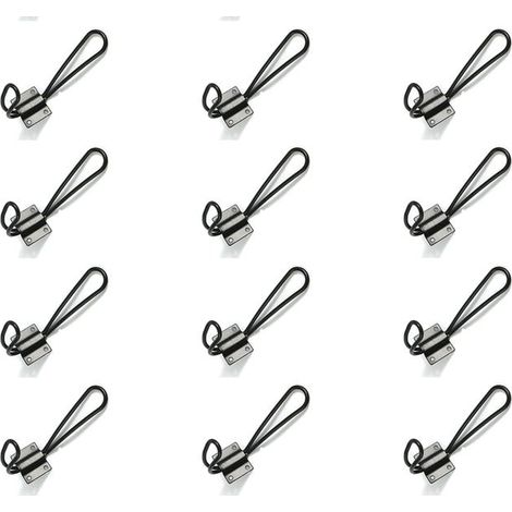 Set mit 12 schwarzen Metall-Garderobenhaken, Aufbewahrungshaken für Badezimmer, Küche und Schlafzimmer.