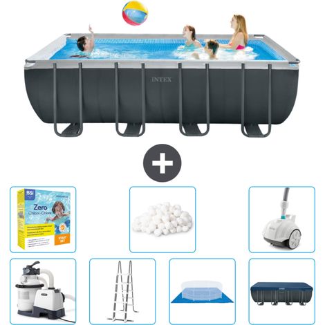 Intex rechteckiger Ultra XTR-Rahmenpool – 549 x 274 x 132 cm – Inklusive Zubehör CB51