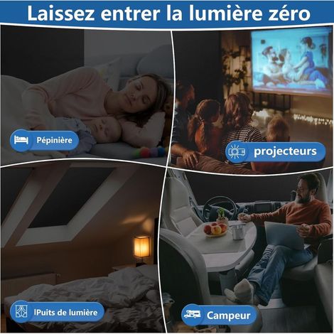 Magnetischer Verdunkelungsrollo, kein Bohren erforderlich, 100 x 145 cm, isolierender Stoffrollo für Dachfenster – Sonnenschutz, tragbare Fensterfolie für Babyzimmer (1/5)