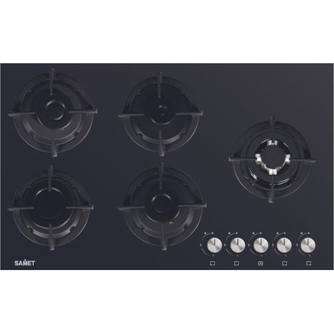 Piano cottura in vetro 5 fuochi Minerva90 Samet colore nero