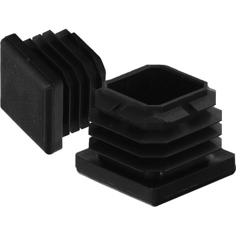 Estremità interna quadrata in plastica 30x30 mm. Borsa di colore nero 200 unità. (1/5)