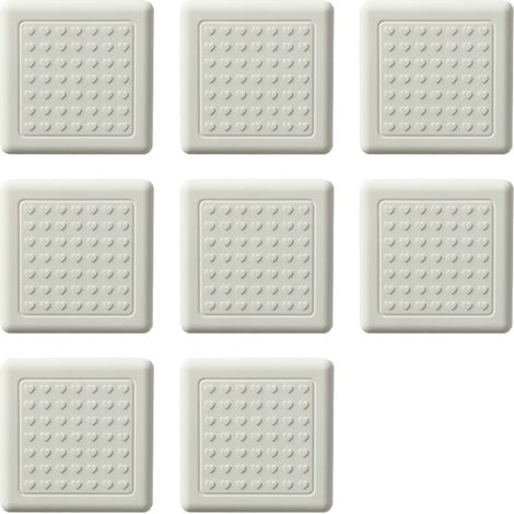 Caster Cups - Anti-Slip Furniture Pads for Hard Floors - Self-Adhesive Rubber Floor Protectors - Pack of 16 (1/5)